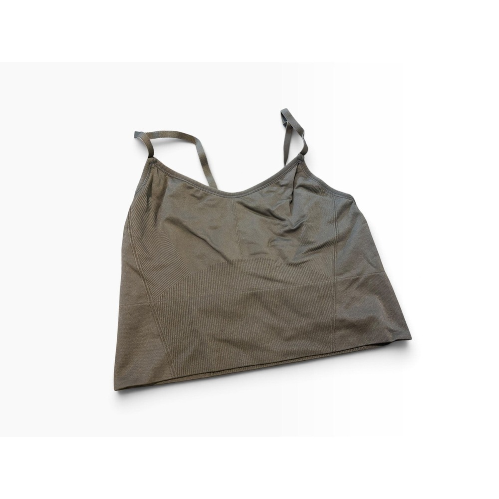 All in Motion Seamless Cami Sports Bra XXL Olive Green Ribbed Athleisure